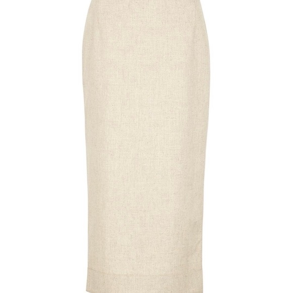 Jacquemus La Jupe Valerie Sand pencil linen midi skirt - Picture 2 of 9